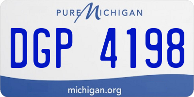 MI license plate DGP4198