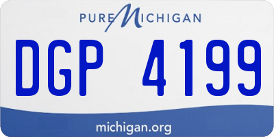 MI license plate DGP4199