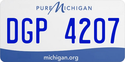 MI license plate DGP4207