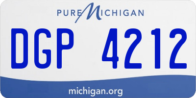 MI license plate DGP4212