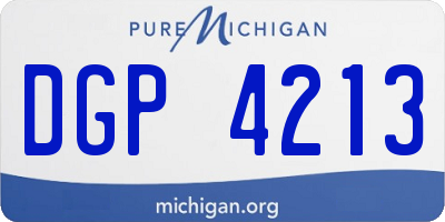 MI license plate DGP4213