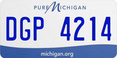 MI license plate DGP4214