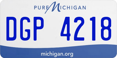 MI license plate DGP4218