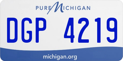 MI license plate DGP4219