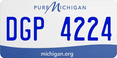MI license plate DGP4224