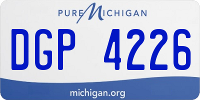 MI license plate DGP4226