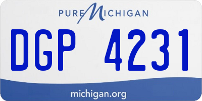 MI license plate DGP4231
