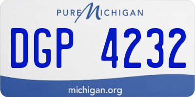MI license plate DGP4232