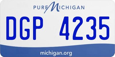 MI license plate DGP4235