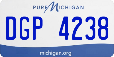 MI license plate DGP4238