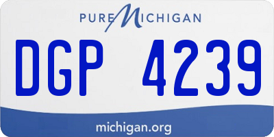 MI license plate DGP4239