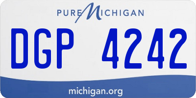 MI license plate DGP4242