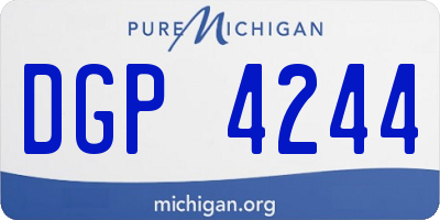 MI license plate DGP4244