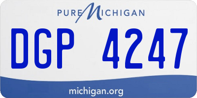 MI license plate DGP4247
