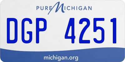 MI license plate DGP4251