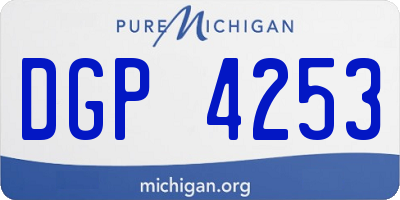 MI license plate DGP4253