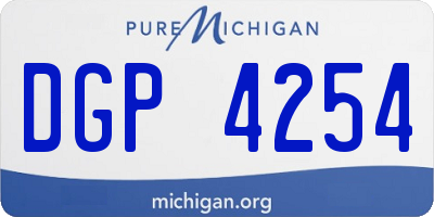 MI license plate DGP4254