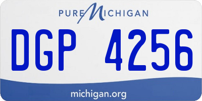 MI license plate DGP4256