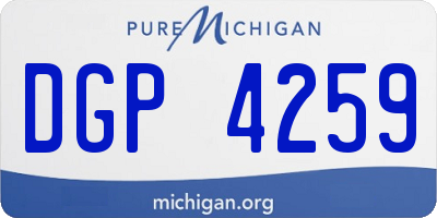 MI license plate DGP4259