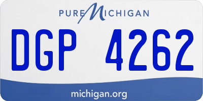 MI license plate DGP4262