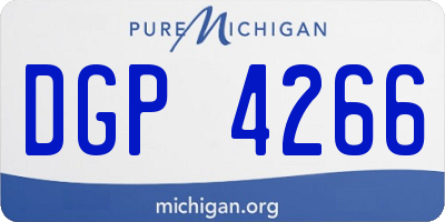 MI license plate DGP4266