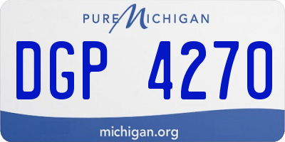 MI license plate DGP4270