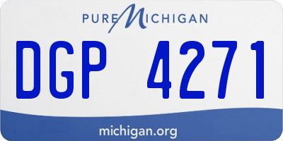 MI license plate DGP4271