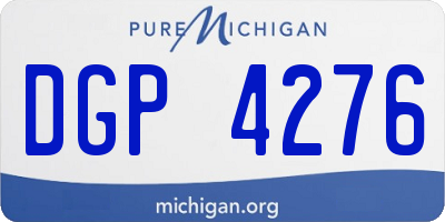 MI license plate DGP4276