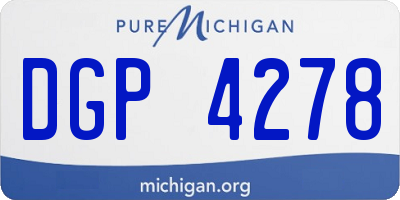 MI license plate DGP4278