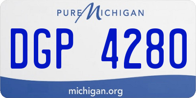 MI license plate DGP4280