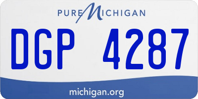 MI license plate DGP4287