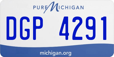 MI license plate DGP4291