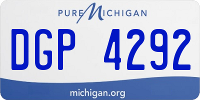 MI license plate DGP4292