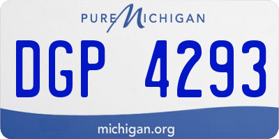 MI license plate DGP4293
