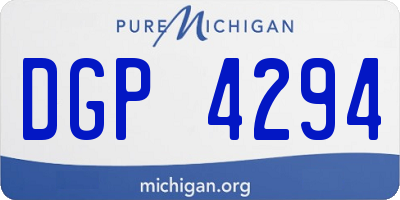 MI license plate DGP4294