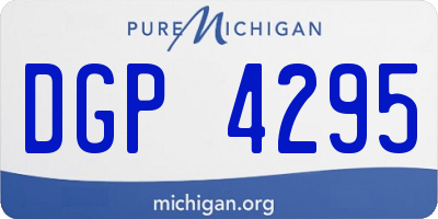 MI license plate DGP4295