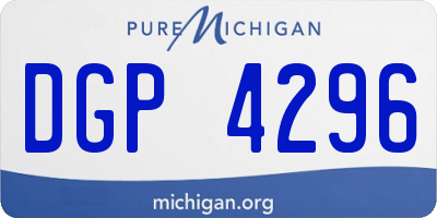MI license plate DGP4296