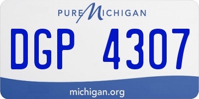 MI license plate DGP4307
