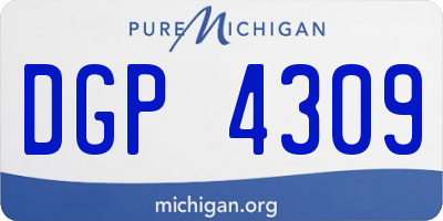 MI license plate DGP4309