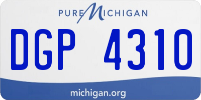 MI license plate DGP4310
