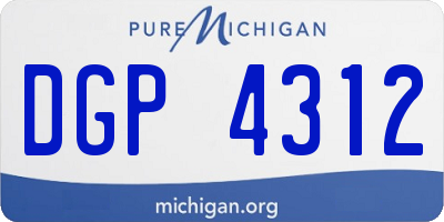 MI license plate DGP4312