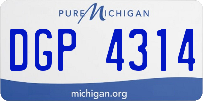 MI license plate DGP4314