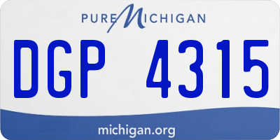 MI license plate DGP4315