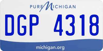 MI license plate DGP4318