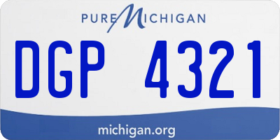 MI license plate DGP4321