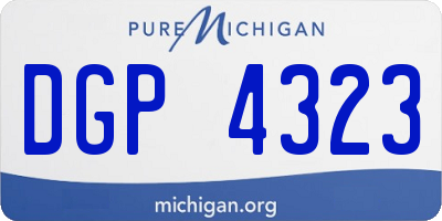 MI license plate DGP4323