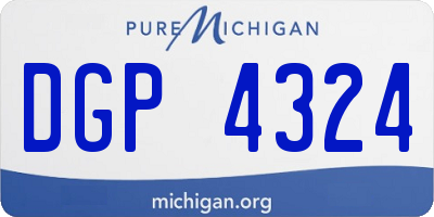 MI license plate DGP4324