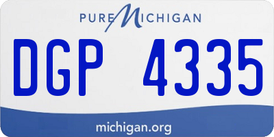 MI license plate DGP4335