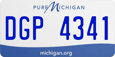 MI license plate DGP4341