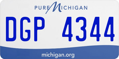 MI license plate DGP4344